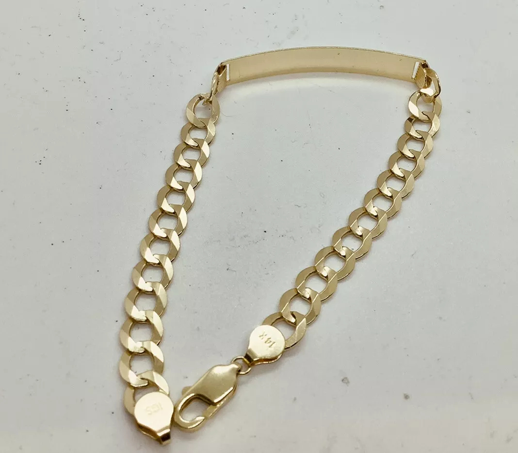 Men’s ID curb. link bracelet 9" - Image 2