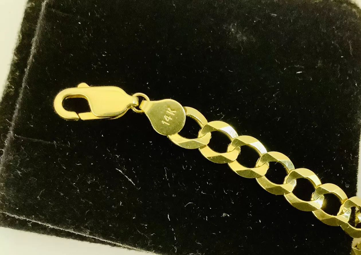 Men’s ID curb. link bracelet 9" - Image 4