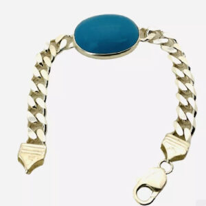 Turquoise Link Bracelet 8”