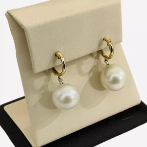 South Sea 12mm Pearl Dangle Earrings