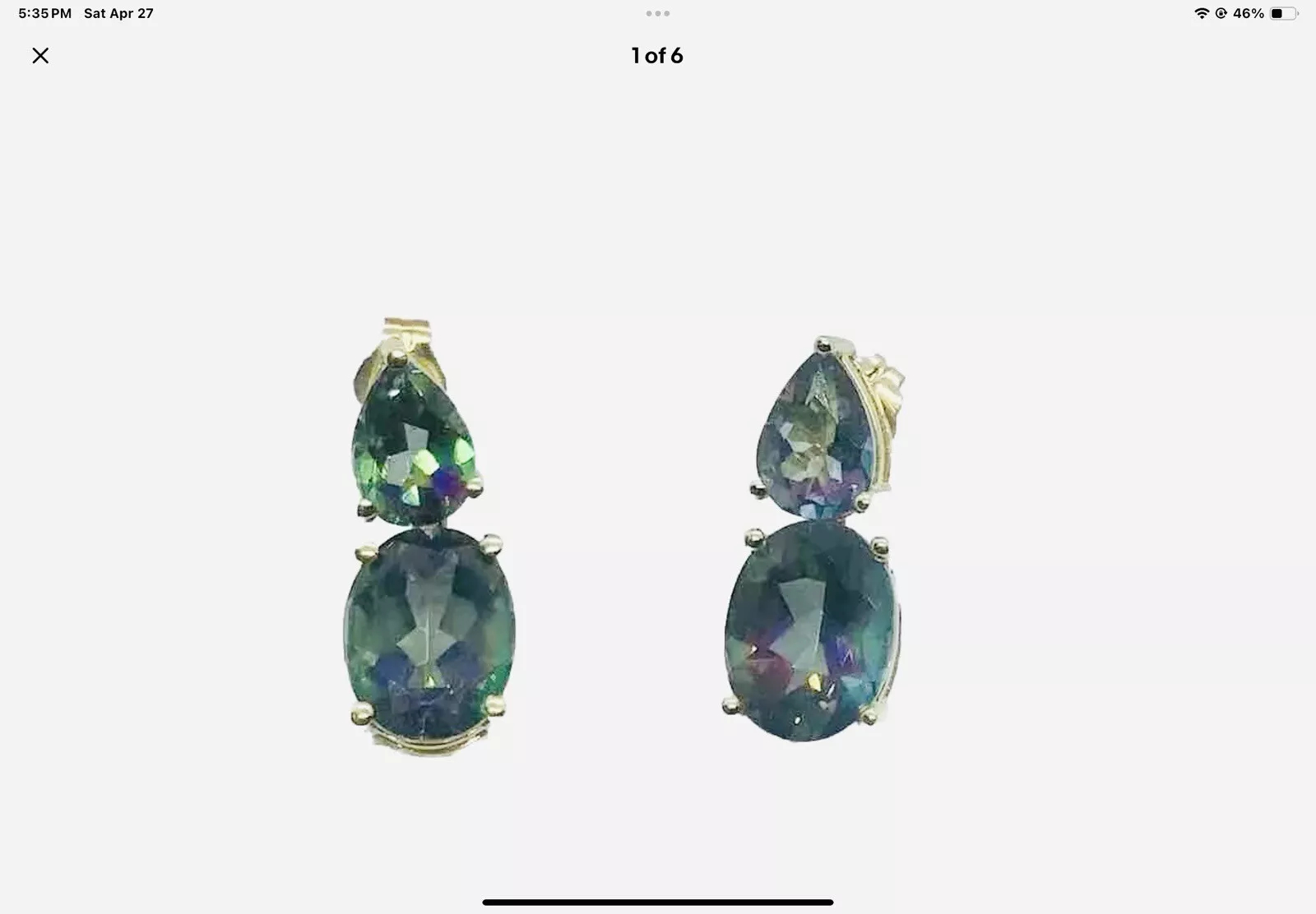 Mystic Topaz 3ct tw Post Earrings