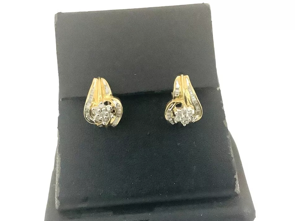 Vintage Diamond Cluster Earrings