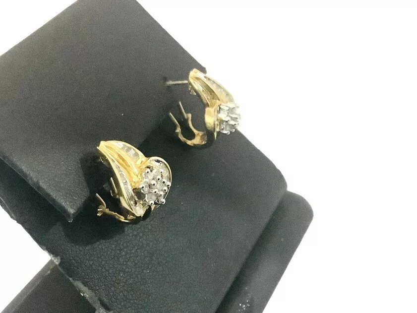 Vintage Diamond Cluster Earrings - Image 2