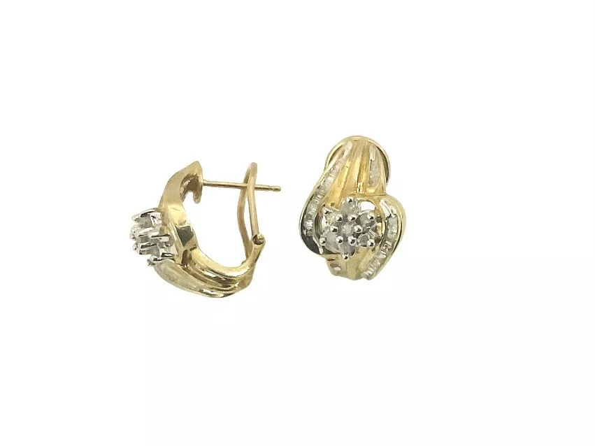 Vintage Diamond Cluster Earrings - Image 5