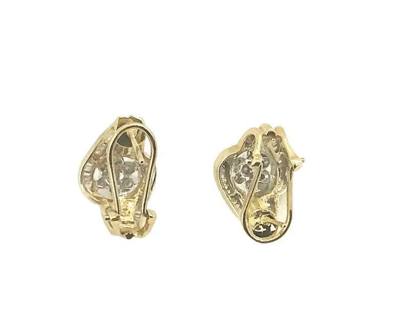 Vintage Diamond Cluster Earrings - Image 6