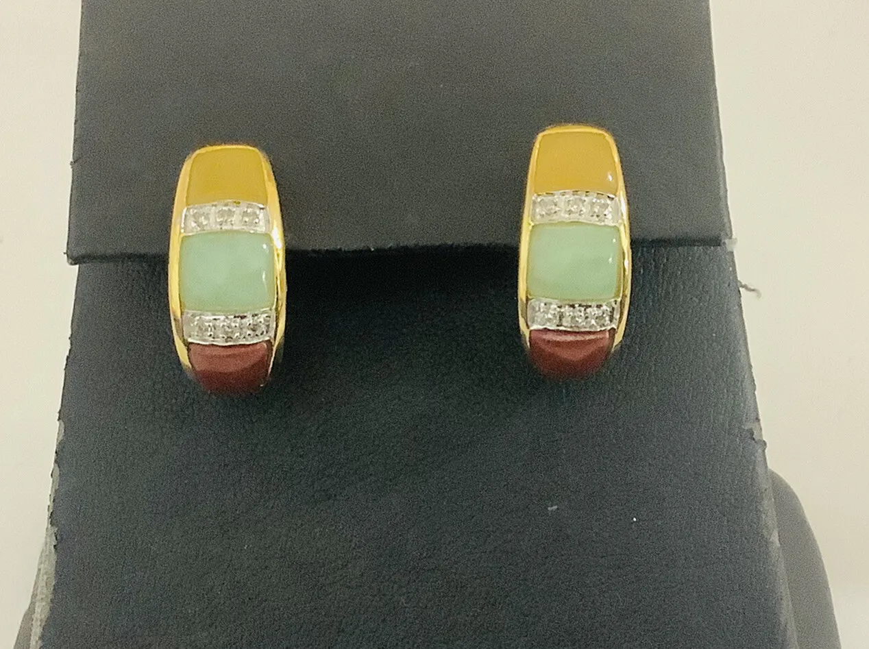 Vintage Jade vintage Dangle, post, earrings