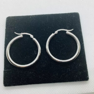 1” High Polish Classic Hoop Earrings 36mm