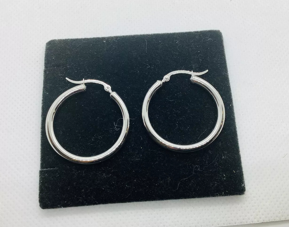 1” High Polish Classic Hoop Earrings 36mm