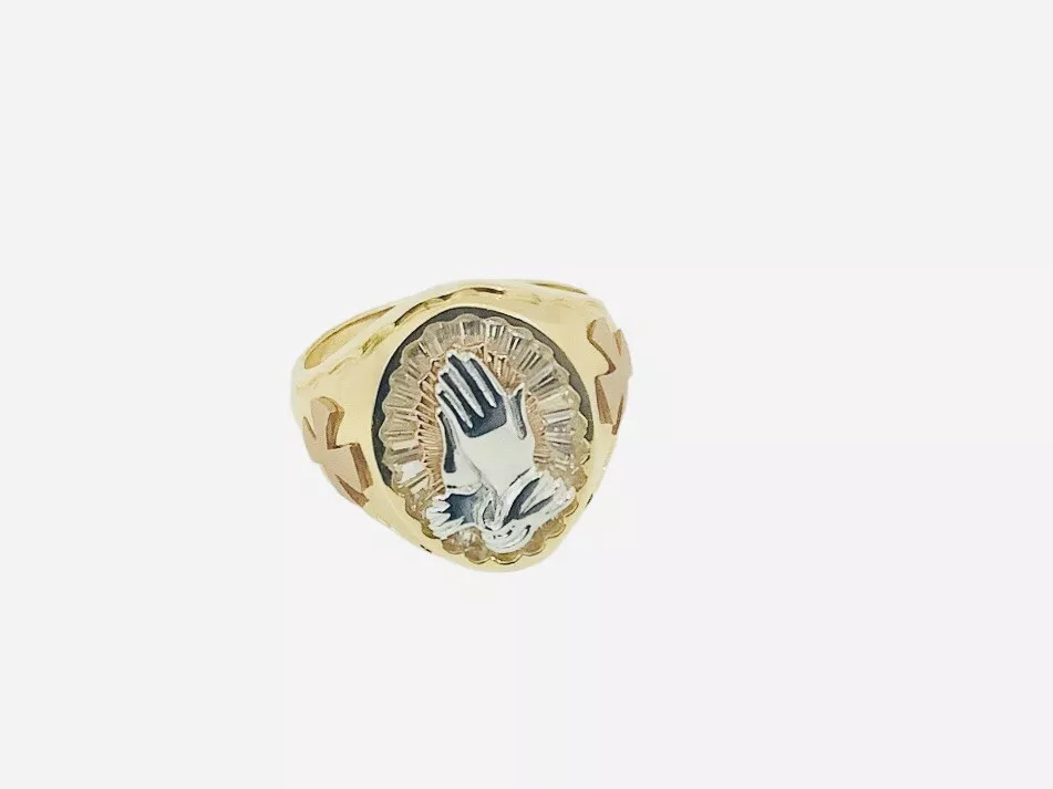 Praying Hand Men’s Ring Statement - Image 3