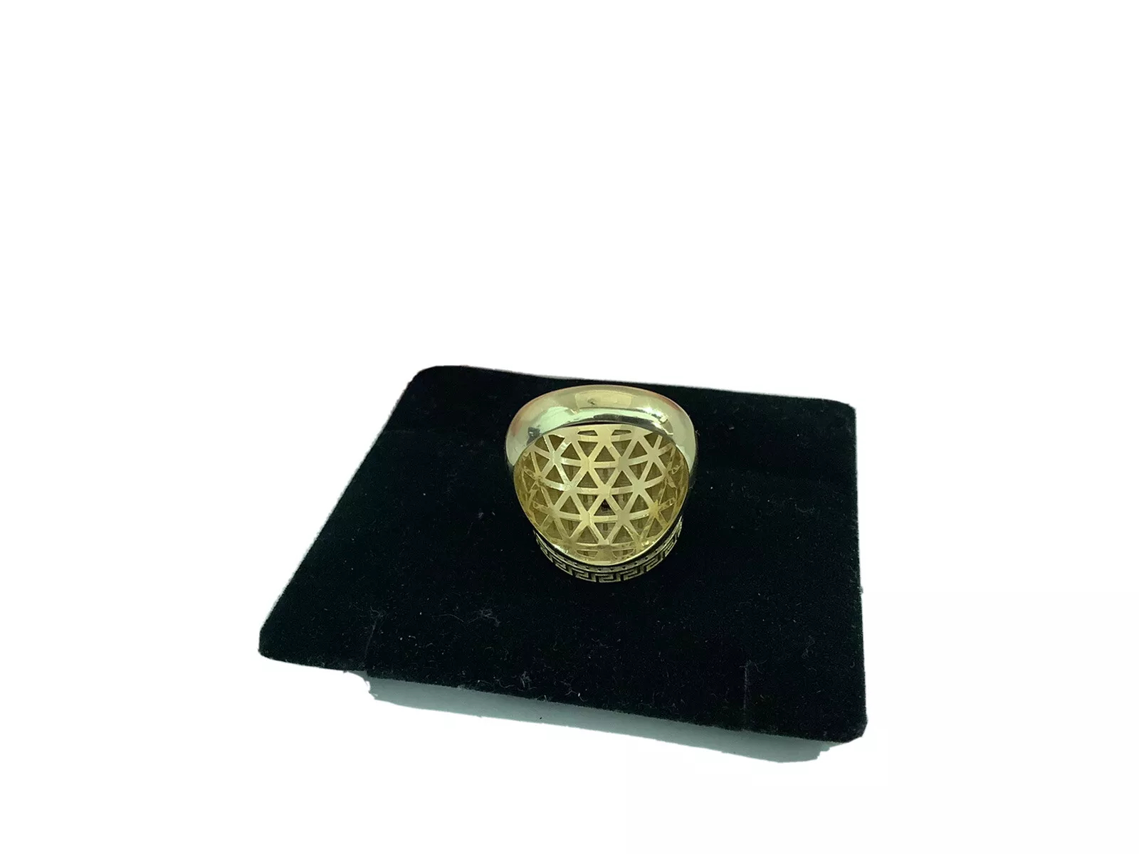 Italian gold Lion Men’s Statement gemstone ring - Image 4