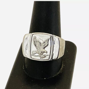 Rhodium, Dimensions Men’s Eagle Ring
