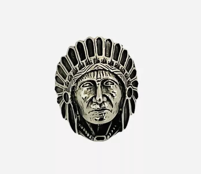 Indian Chief, Head Medium Size Men's Ring