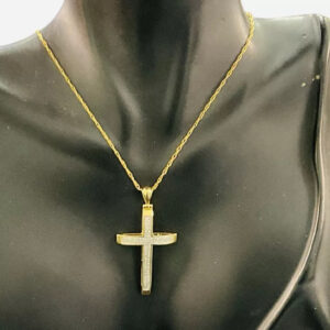Diamond Pave Cross Pendant 20” Necklace