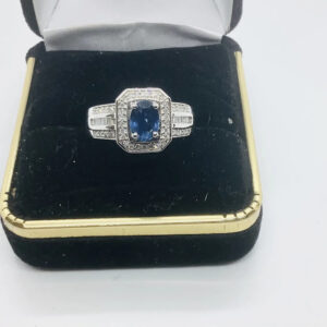 Estate, Sapphire, Diamond Gemstone Ring