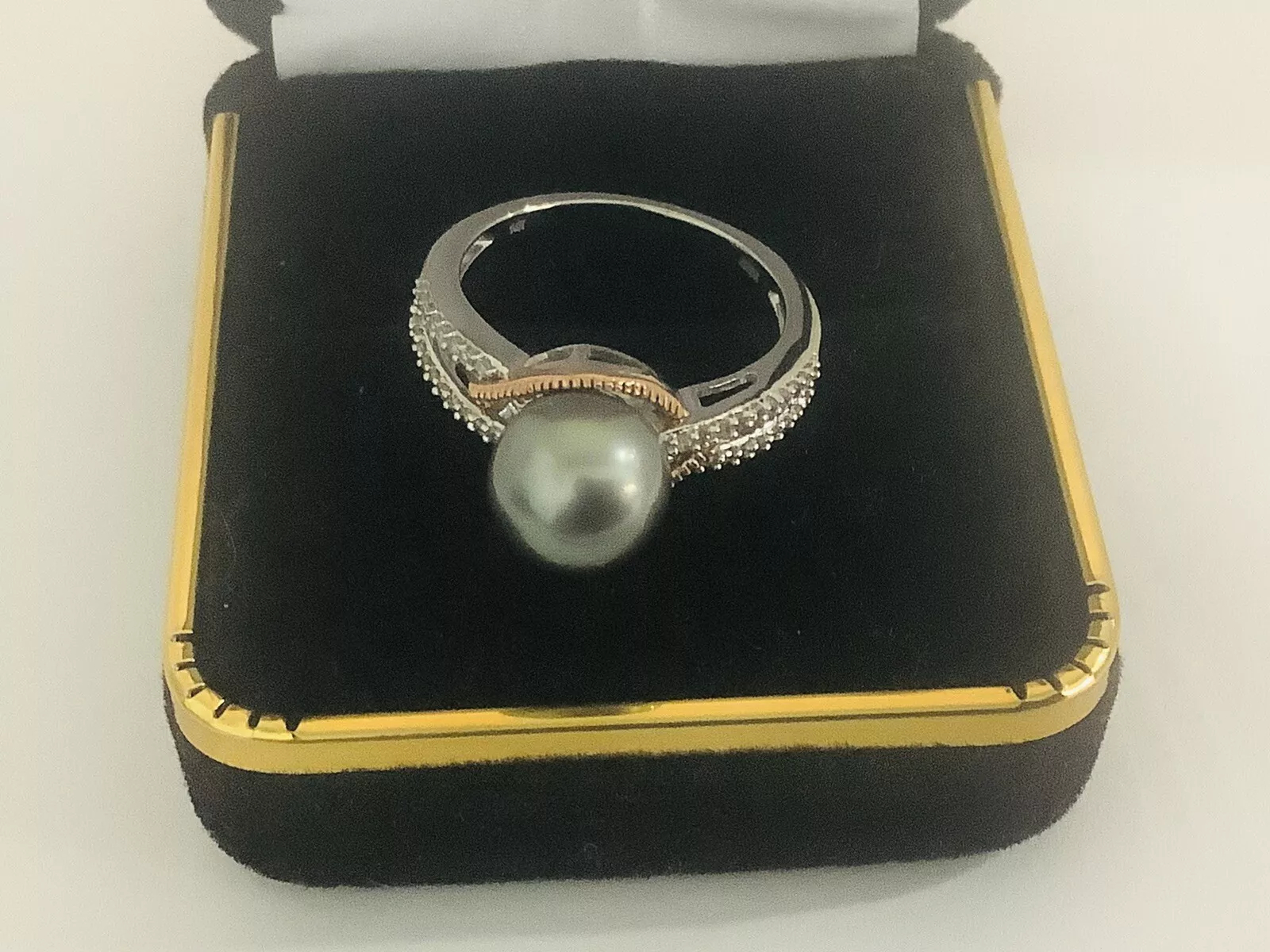 Tahitian Black Pearl Diamond, Statement Ring