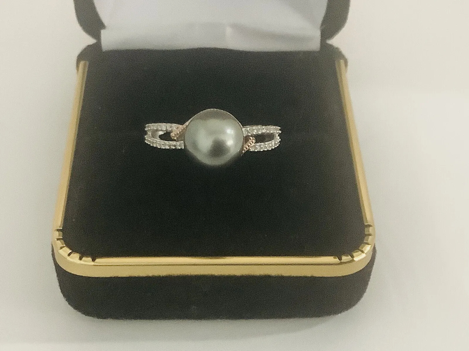 Tahitian Black Pearl Diamond, Statement Ring - Image 2