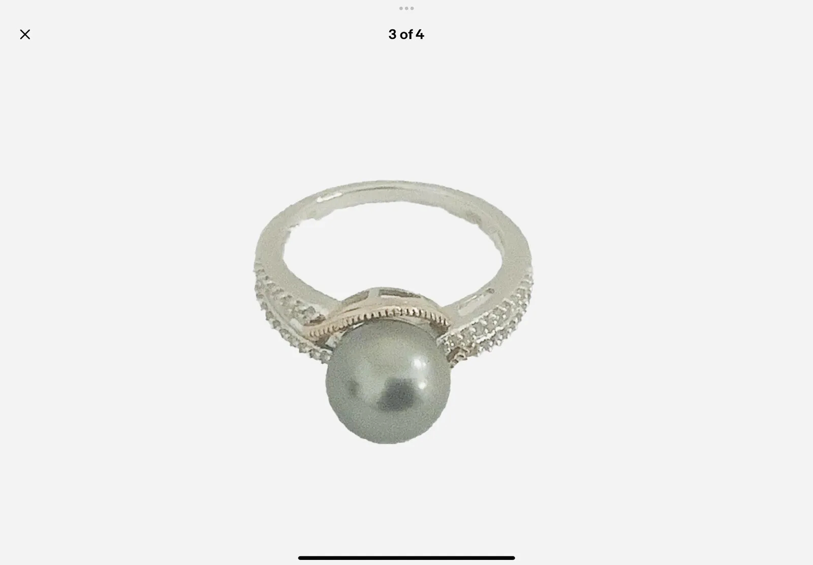 Tahitian Black Pearl Diamond, Statement Ring - Image 3