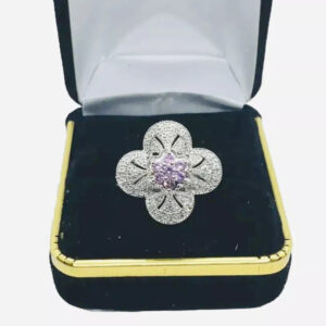 Diamond Pink Sapphire ring