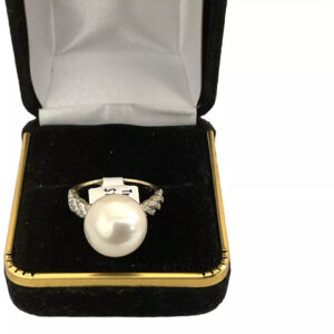 South Sea 12mm Pearl Diamond Ring