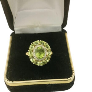 Peridot Cocktail Vintage Gemstone Ring