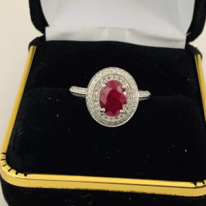 Estate Ruby 1.5ct Diamonds, Gemstone Ring