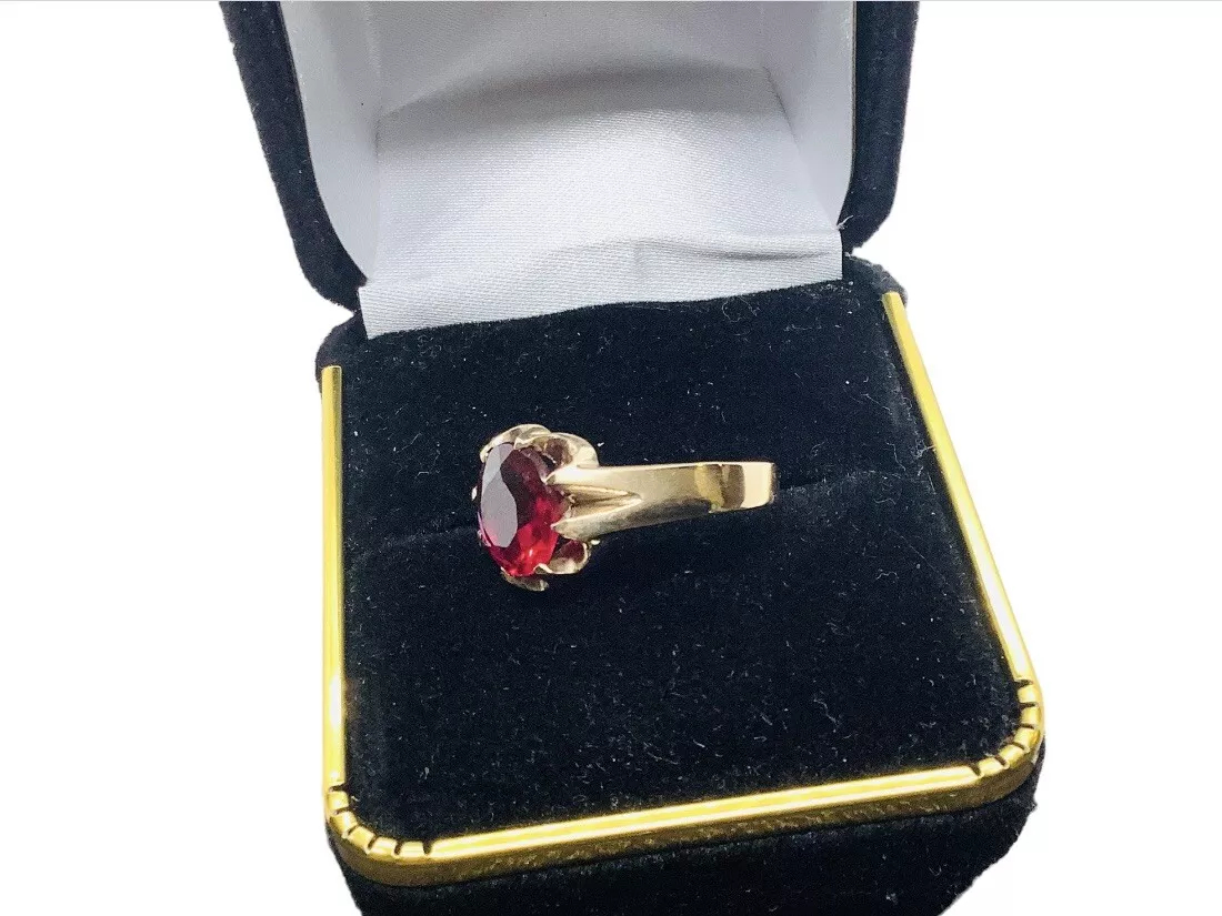 Vintage Garnet Gemstone Ring - Image 4
