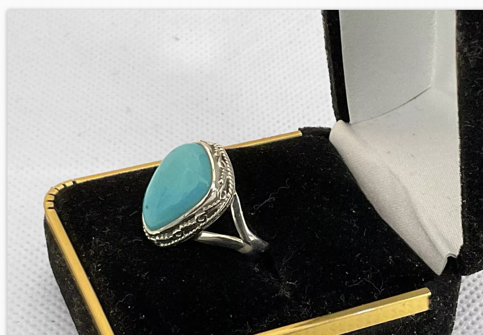 Sleeping Beauty Turquoise Gemstone Ring - Image 2