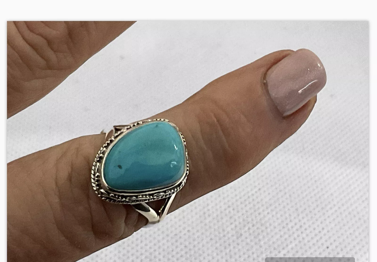 Sleeping Beauty Turquoise Gemstone Ring - Image 3