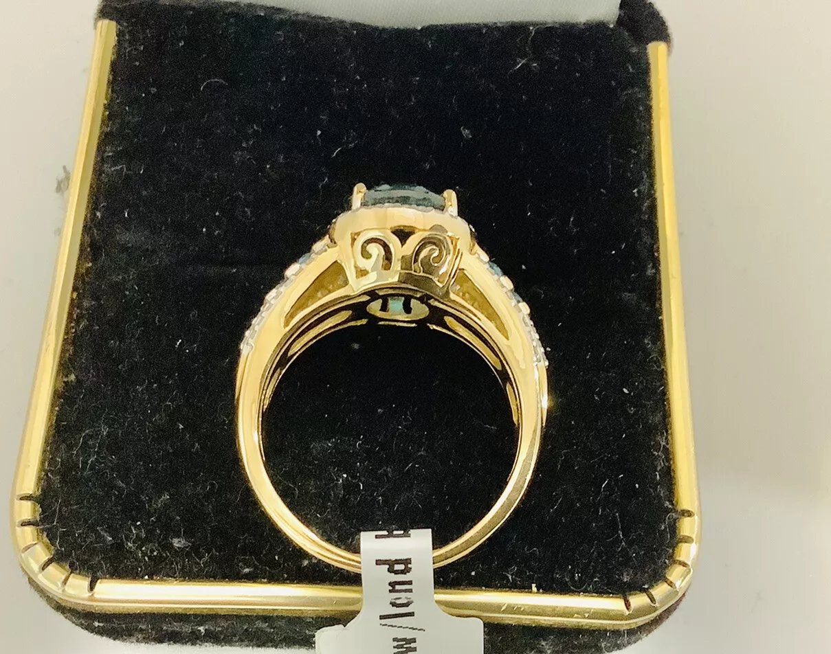 London Blue Topaz, Diamonds, Ring - Image 4