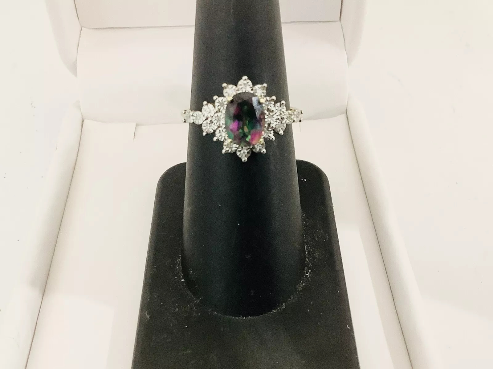 Mystic Topaz Diamonds, Gemstone Ring - Image 3
