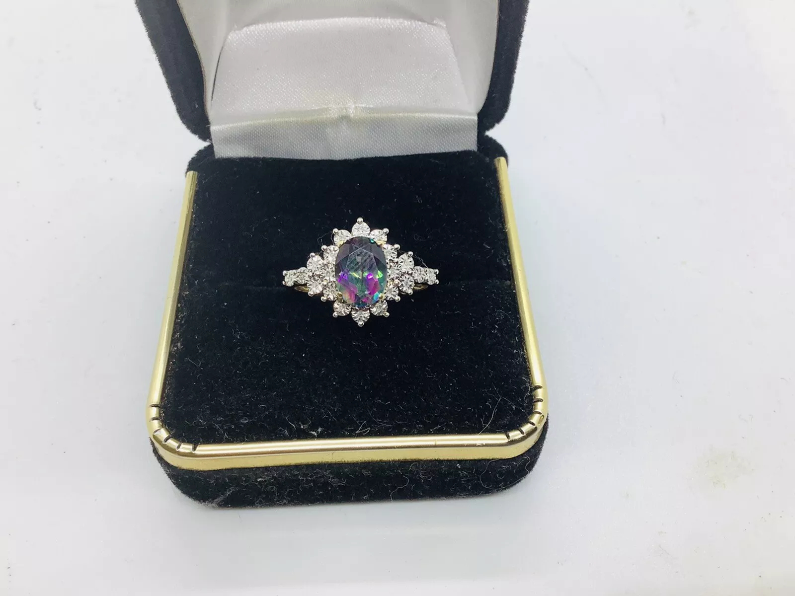 Mystic Topaz Diamonds, Gemstone Ring - Image 4