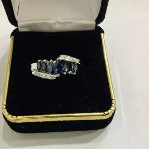 Estate Sapphires, Diamonds, Gemstone ring