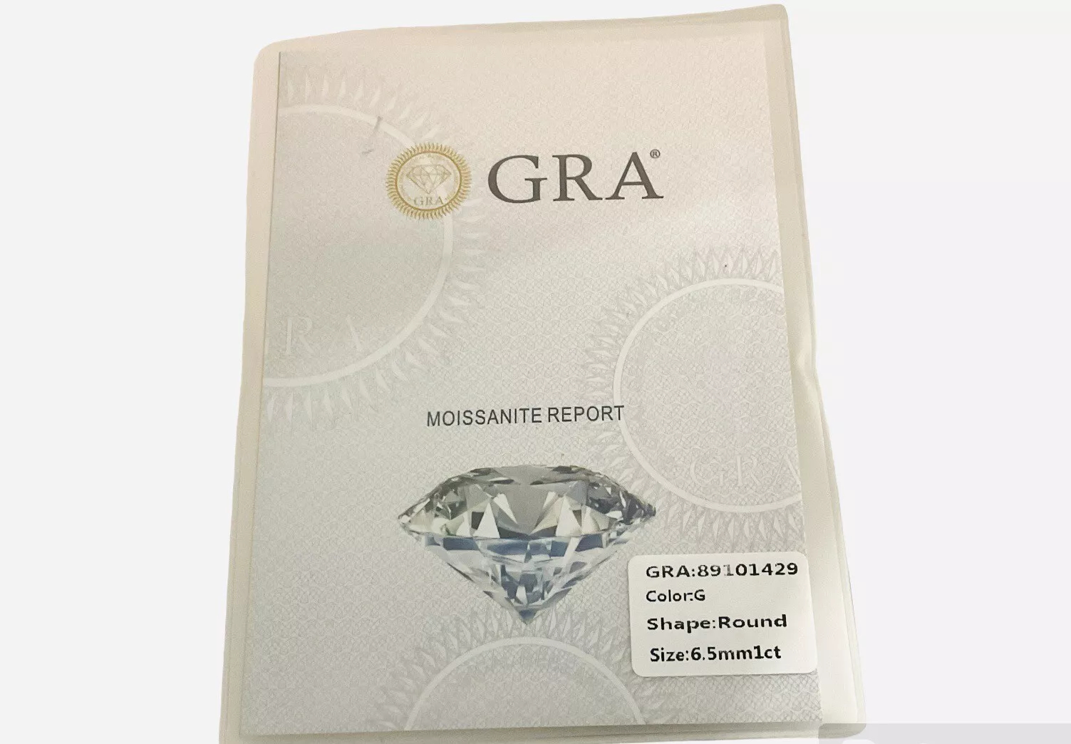 1ct Round Moissanite Certified Engagement Ring - Image 3