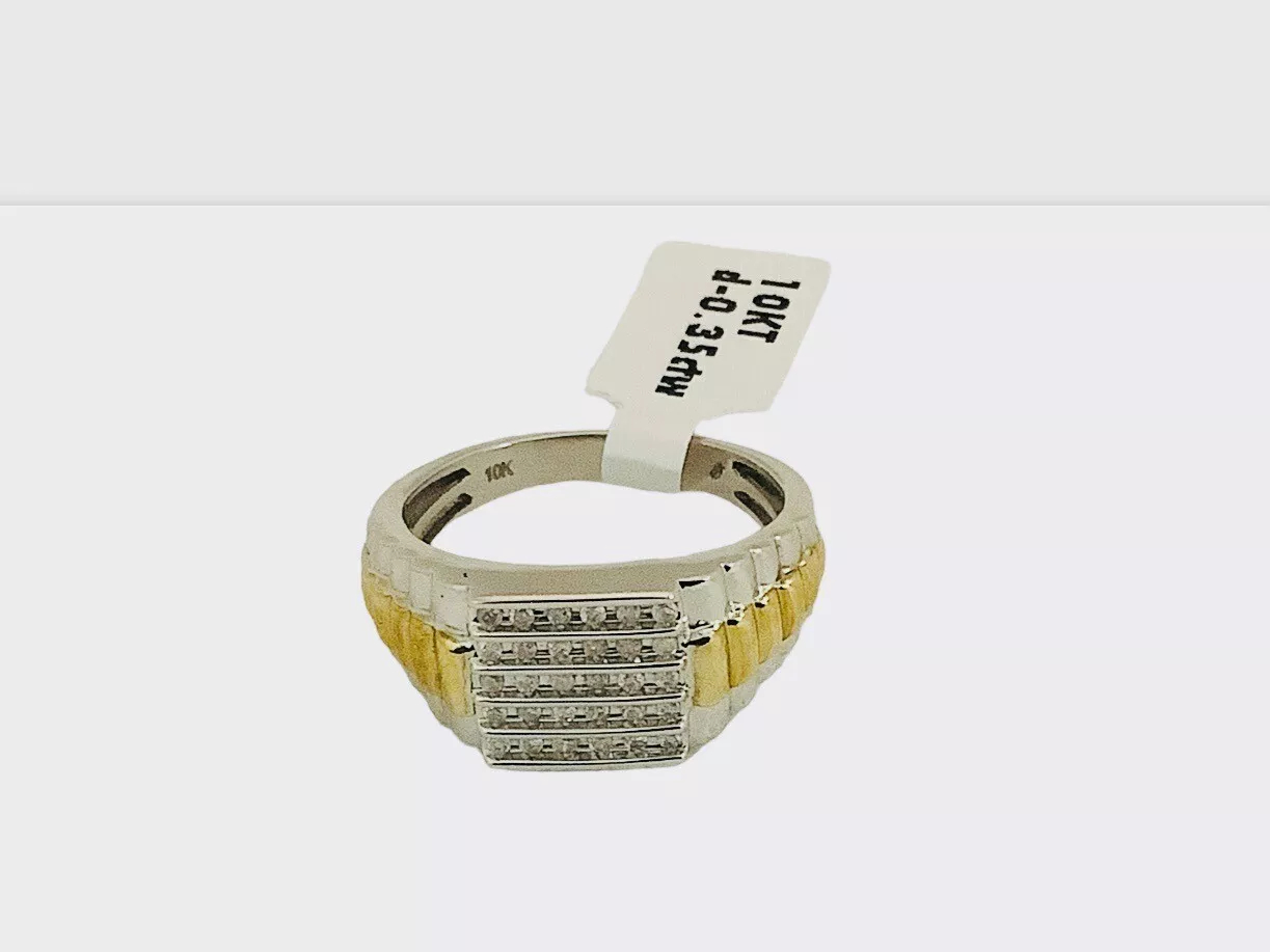Solid, Diamond Statement, Vintage Ring - Image 2