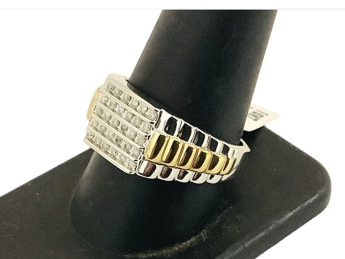Solid, Diamond Statement, Vintage Ring - Image 3