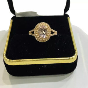 Morganite, Diamonds, Gemstone Ring