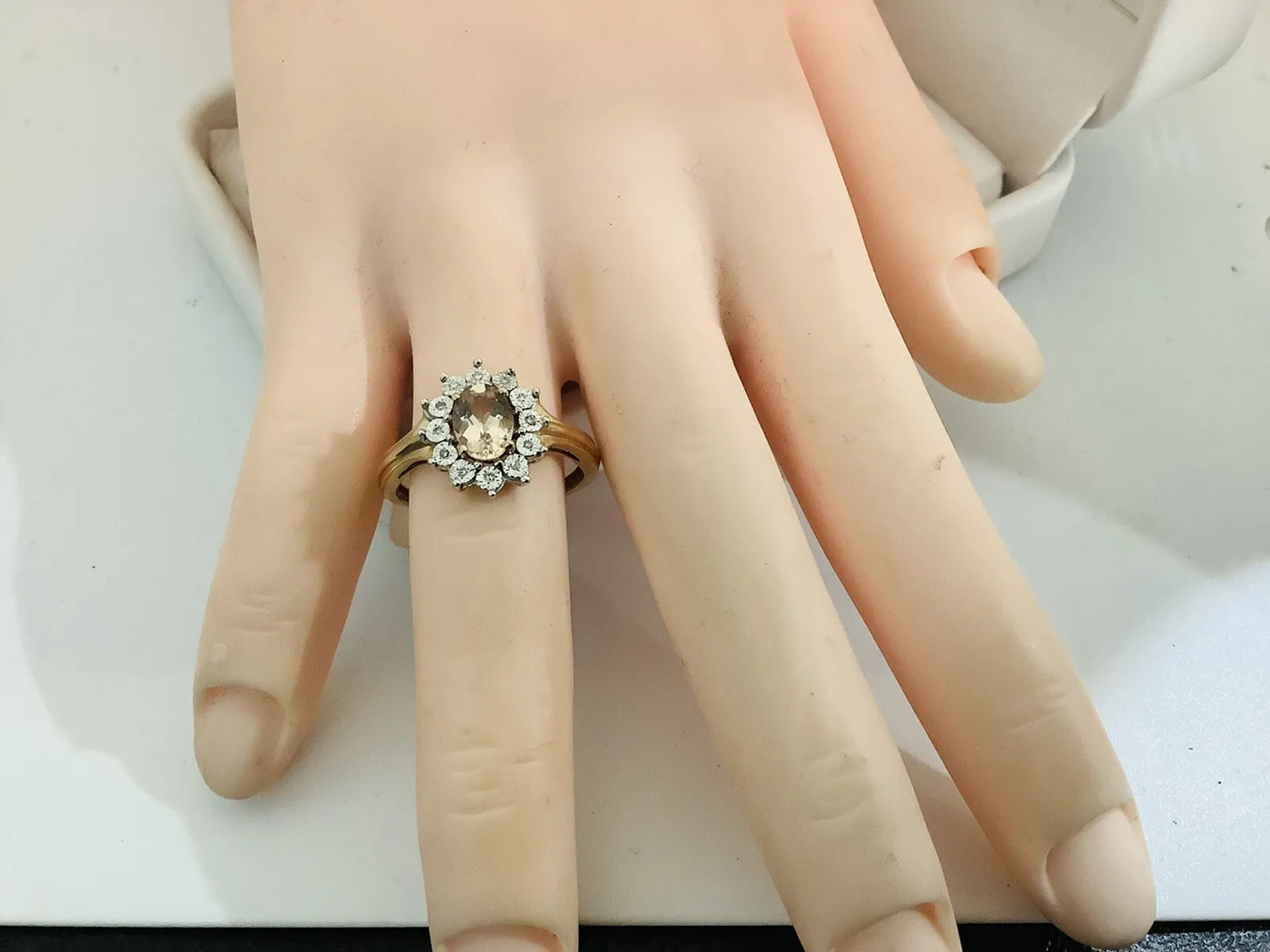 Morganite, Diamonds ballerina gemstone ring - Image 6