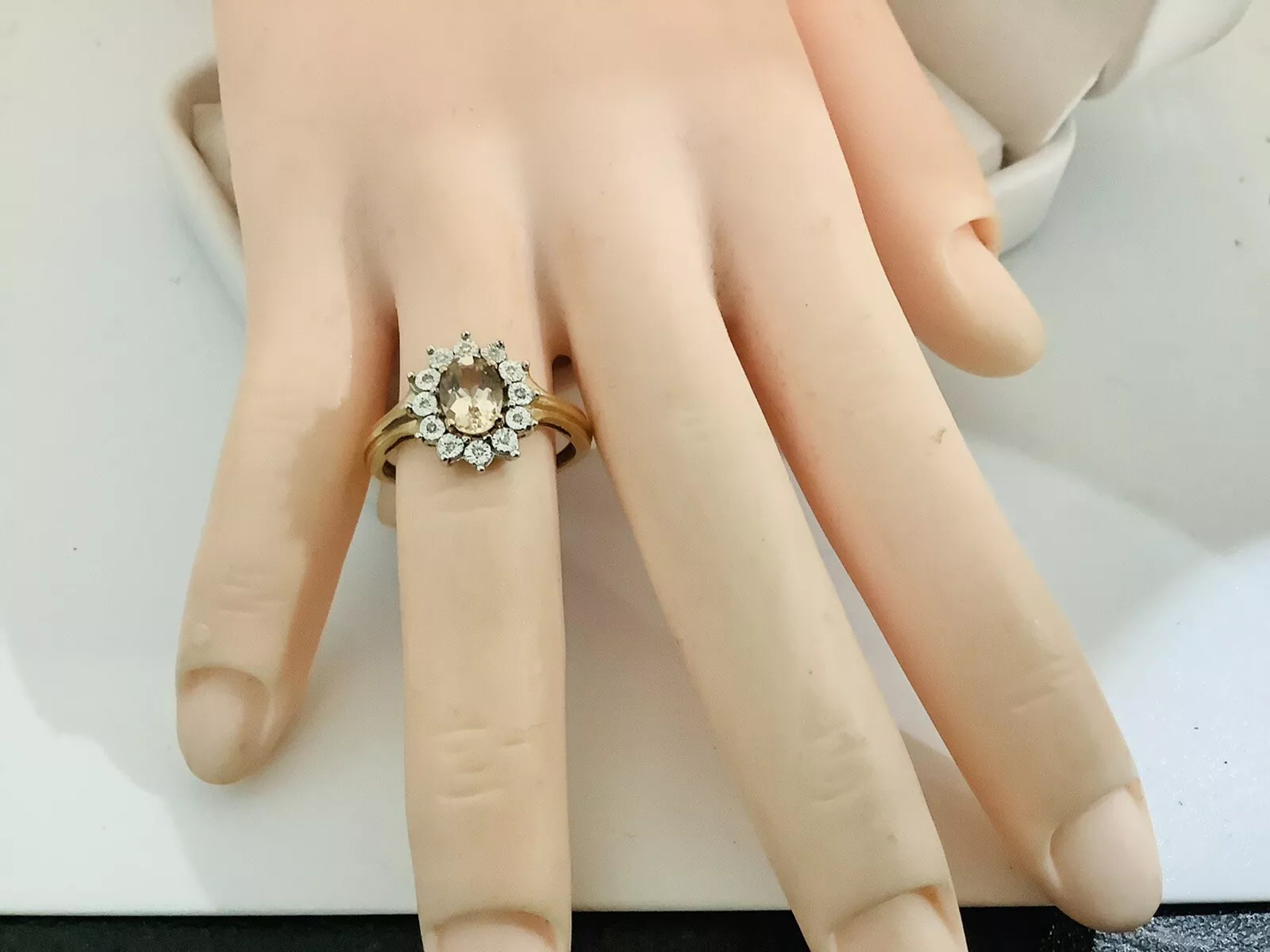 Morganite, Diamonds ballerina gemstone ring - Image 7