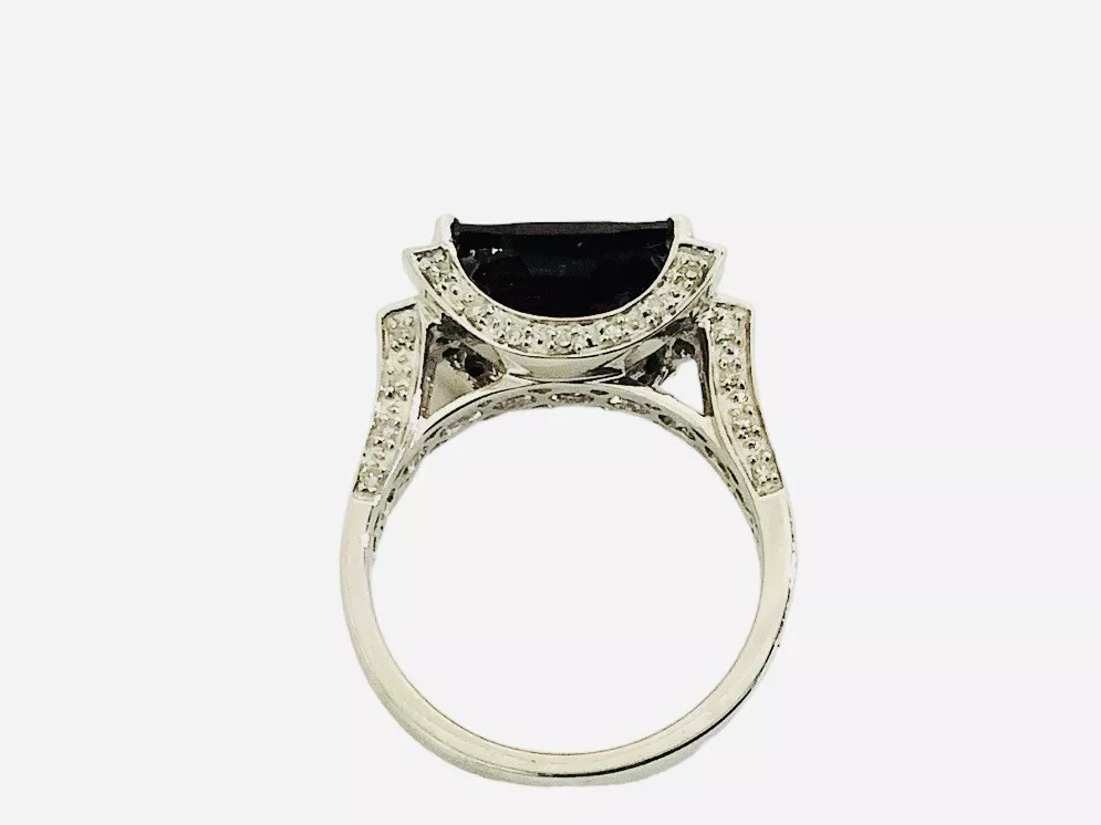 Garnet & Diamond gemstone cocktail ring - Image 4