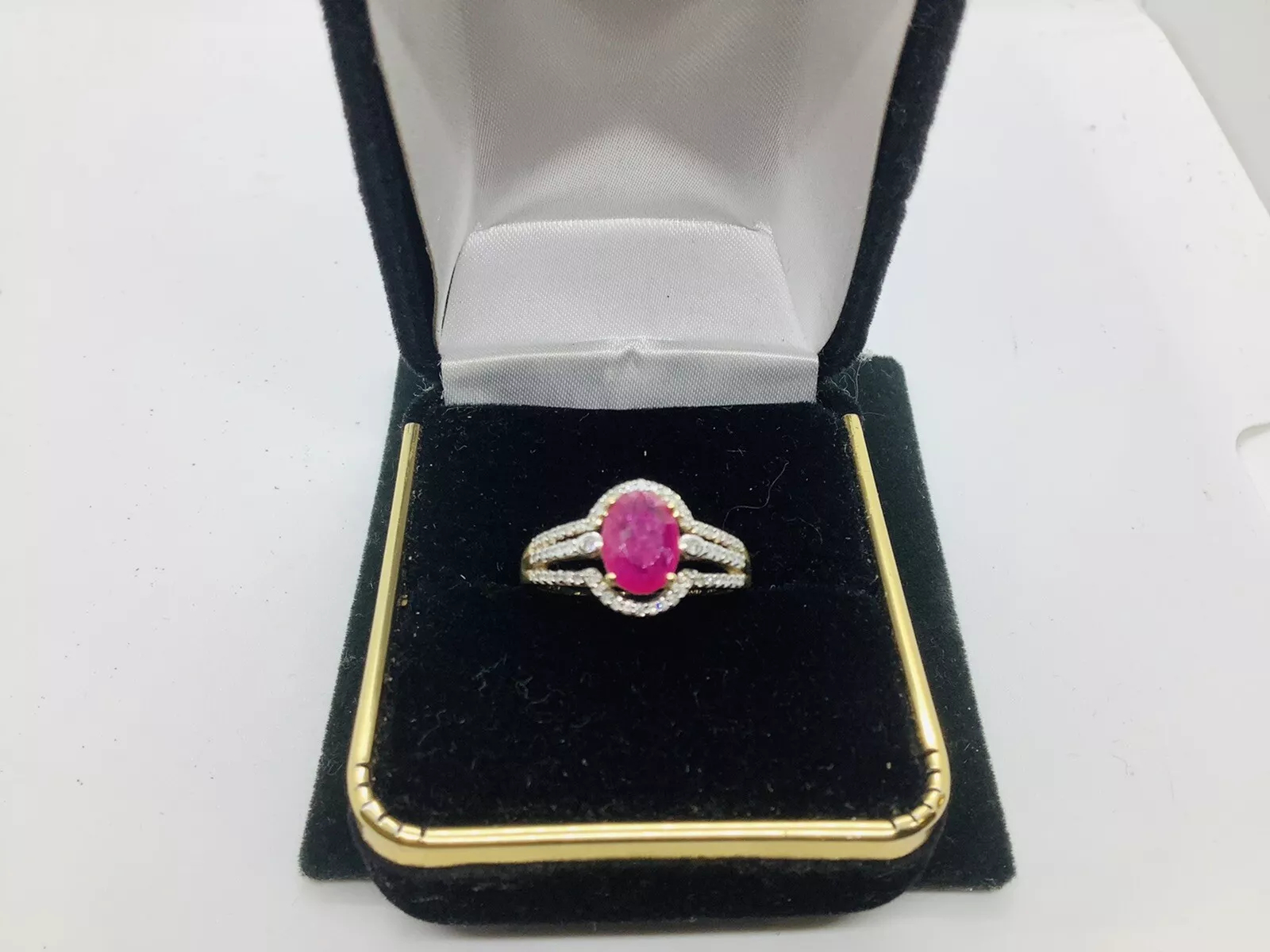 Ruby Diamonds Gemstone Solitaire Ring .1.5ctw
