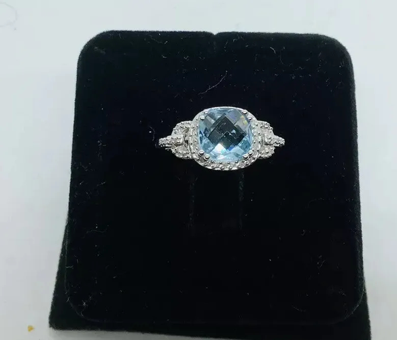 Blue Topaz Gemstone Ring - Image 3