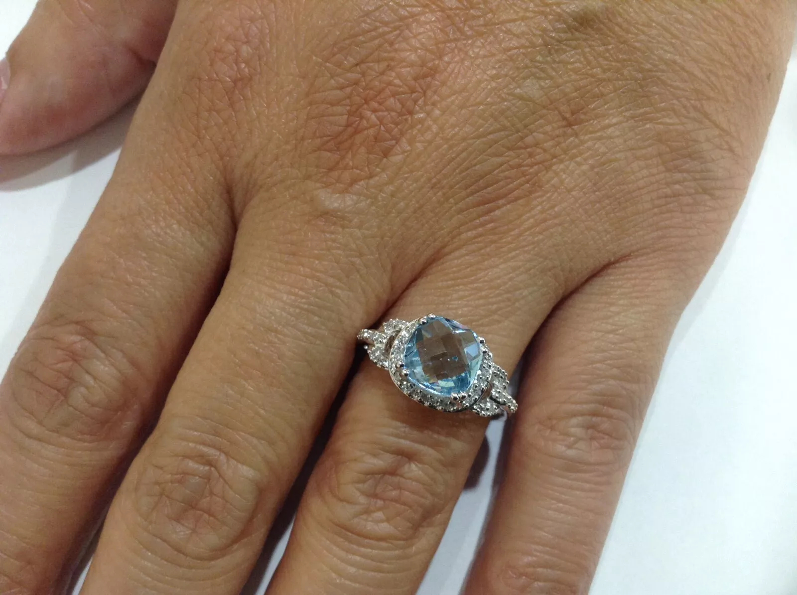 Blue Topaz Gemstone Ring - Image 4