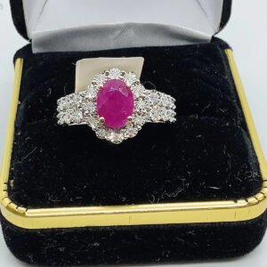 Ruby Diamonds, Gemstone Ring