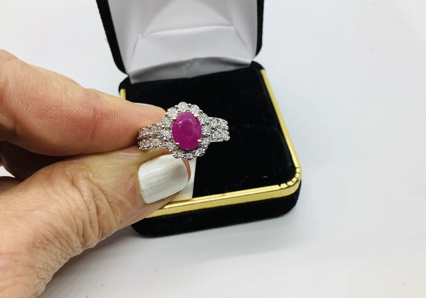 Ruby Diamonds, Gemstone Ring - Image 5