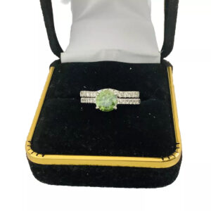 Green Diamond 1.12ct Engagement Ring