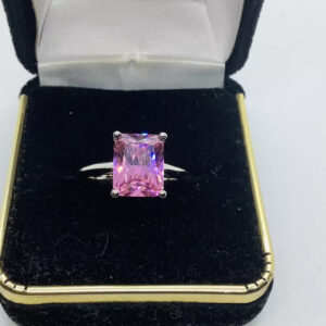 Pink Topaz Cocktail Gemstone Ring