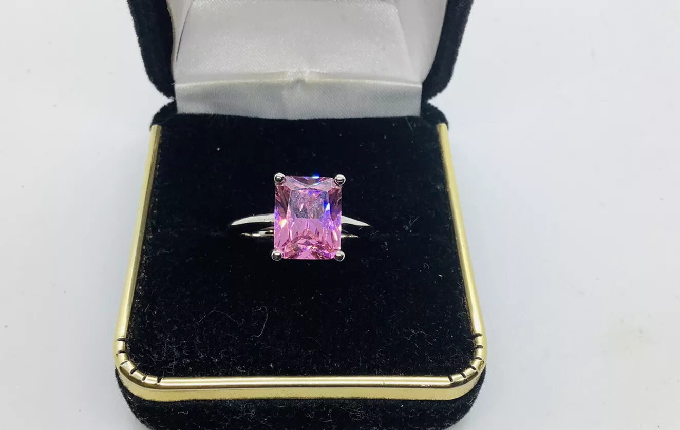 Pink Topaz Cocktail Gemstone Ring
