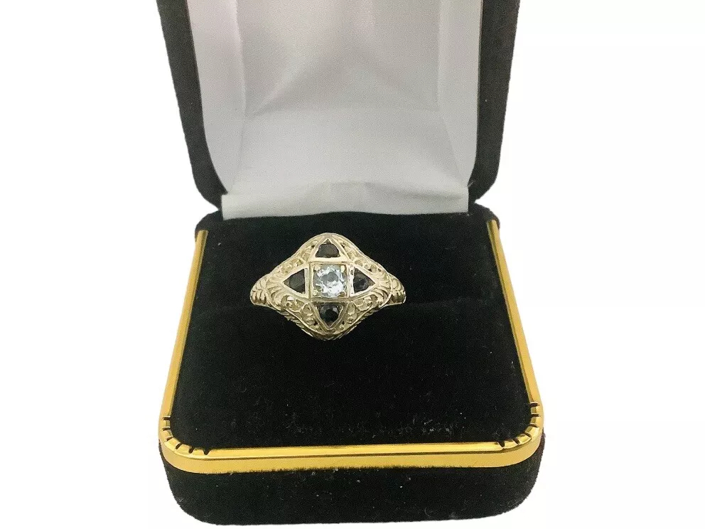 Vintage Filigree Gemstone Ring