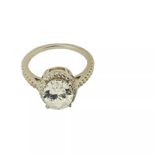 CZ Oval 3ct Engagement Ring
