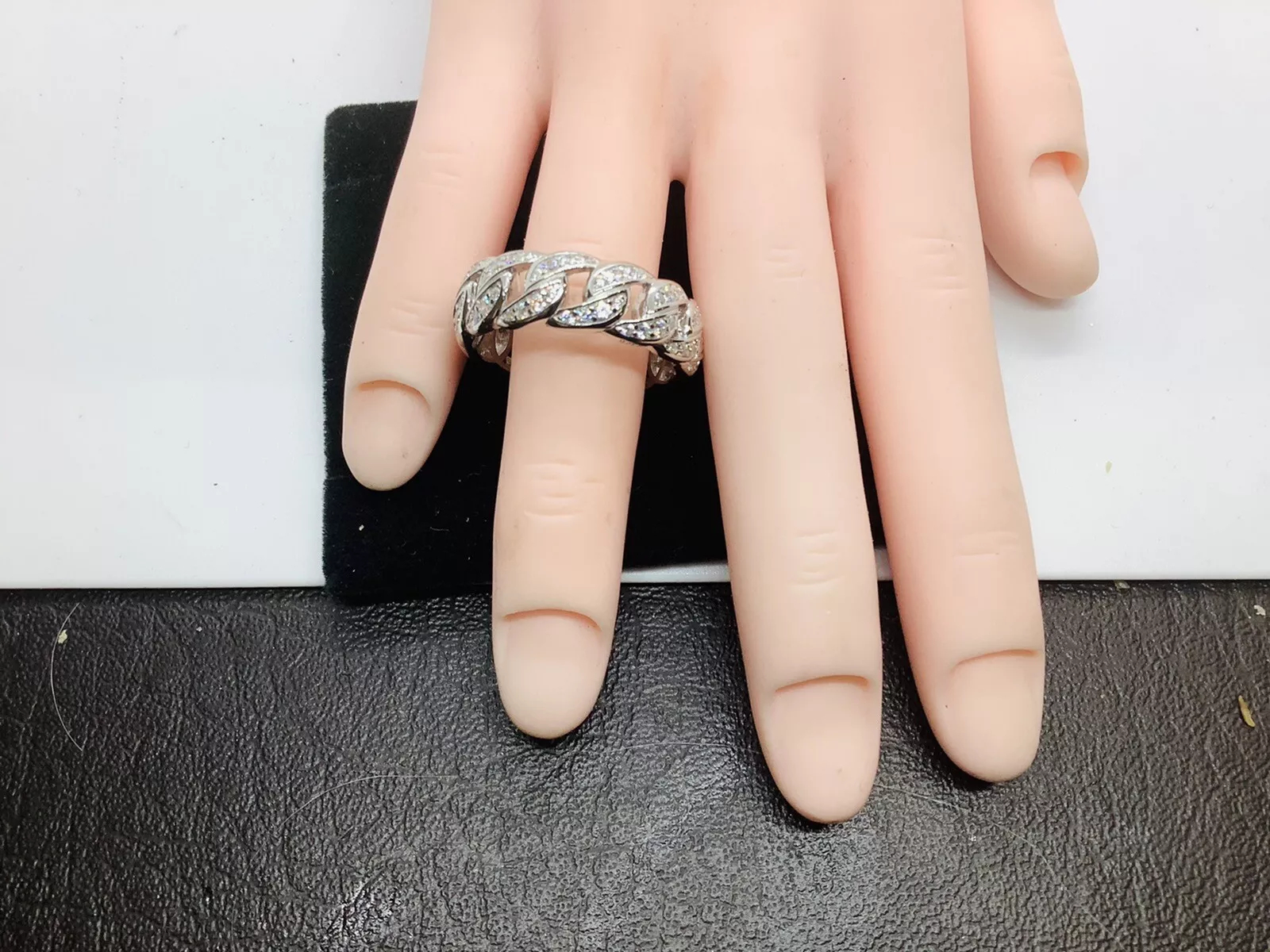 Micro Pave, Eternity Men’s Wedding Anniversary Band - Image 4